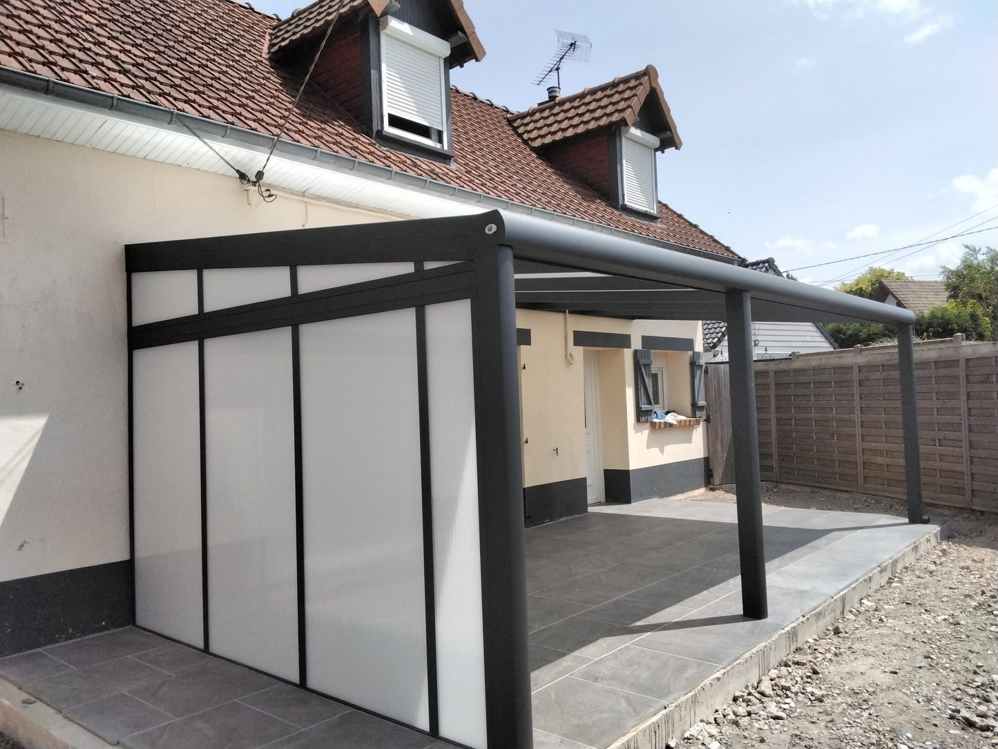 Paroi fixe et trapèzes pour Pergola SKYLUX