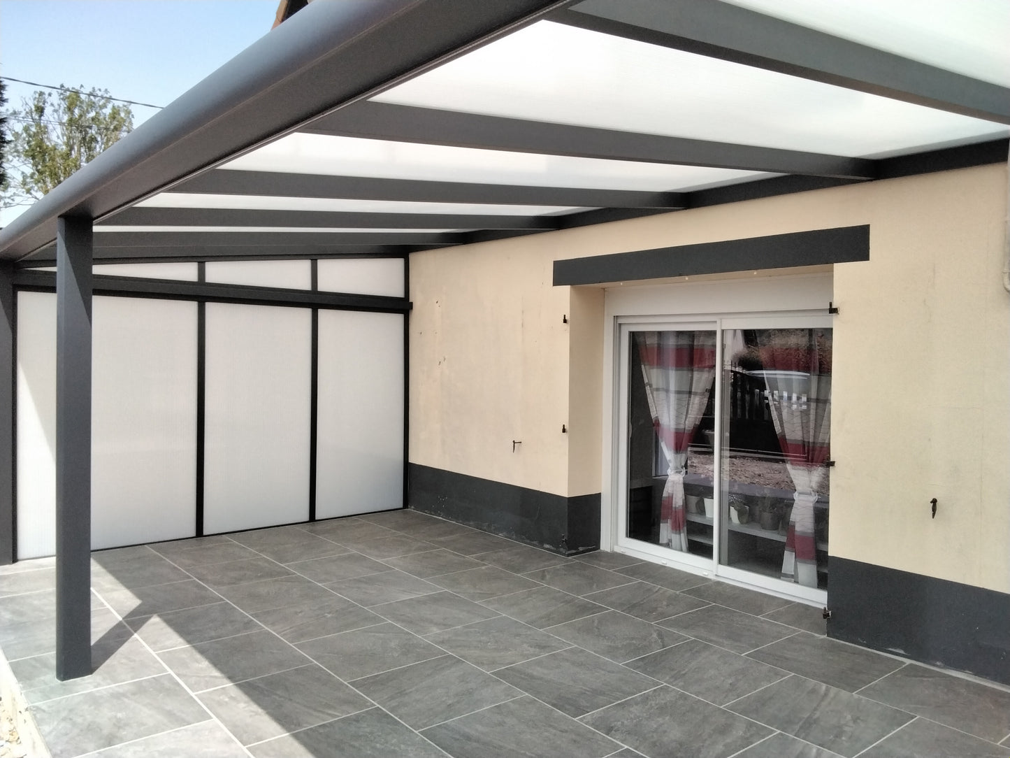Paroi fixe et trapèzes pour Pergola SKYLUX